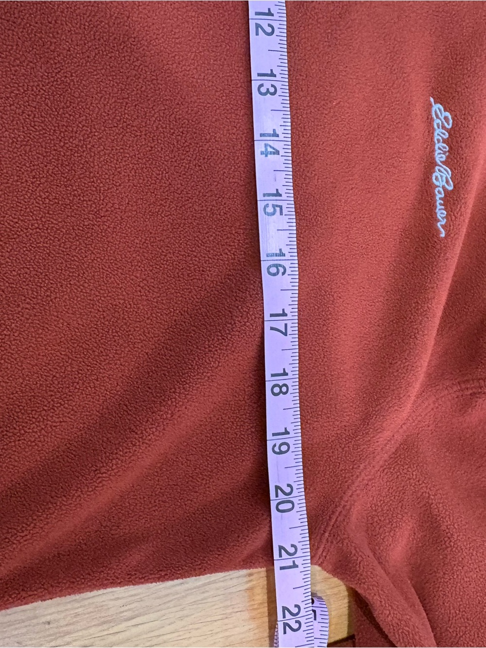 Eddie Bauer Quarter Zip Microfleece Pullover Men’s Medium Rust Orange - Picture 5 of 6